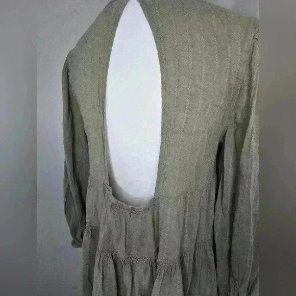 American Eagle Boho Green Open Back Blouse - Picture 9 of 13
